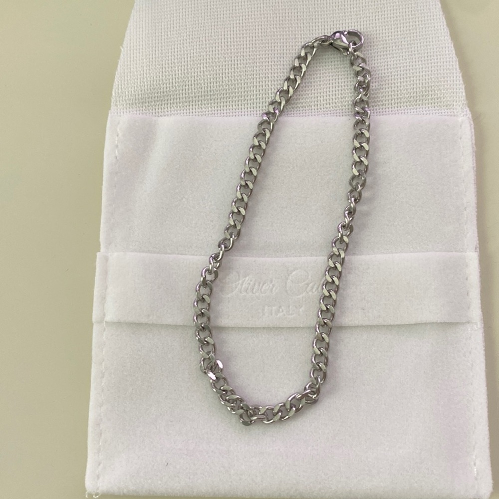 4mm silver chain bracelet from Oliver Cabell
